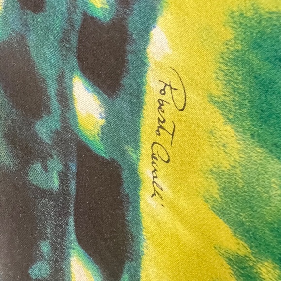 Roberto Cavalli Abstract Print Silk Kaftan | Size IT 44 (M/L) | Vibrant Colors - Picture 11 of 16